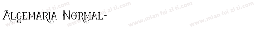 Algemaria Normal字体转换